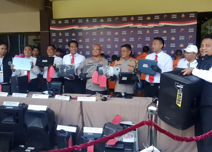 Pelaku Pencurian Barang Elektronik di 9 SD di Kabupaten Batang Dibekuk Jajaran Satreskrim 