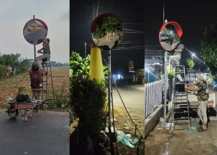 Dinhub Kabupaten Pekalongan Pasang Cermin Tikung di 10 Titik Rawan Blind Spot