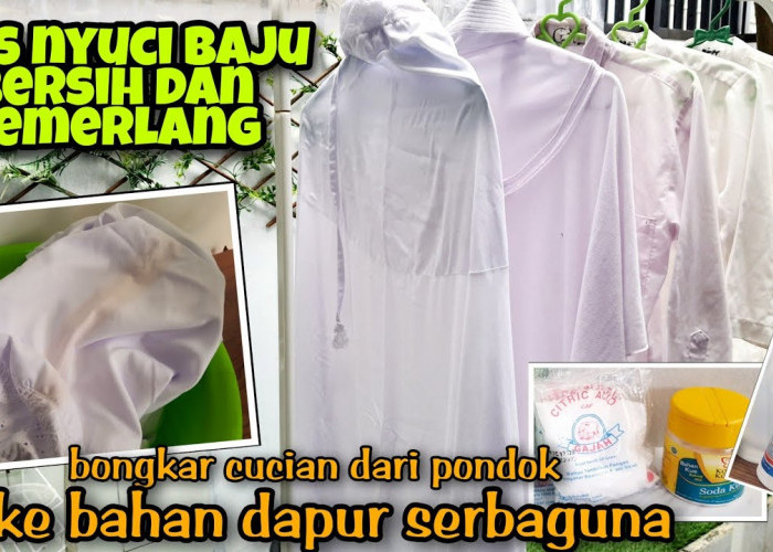 Ibu-ibu Wajib Tahu! Tips Ampuh Memutihkan Pakaian yang Menguning Tanpa Pemutih, Cuma Pakai 5 Bahan Dapur