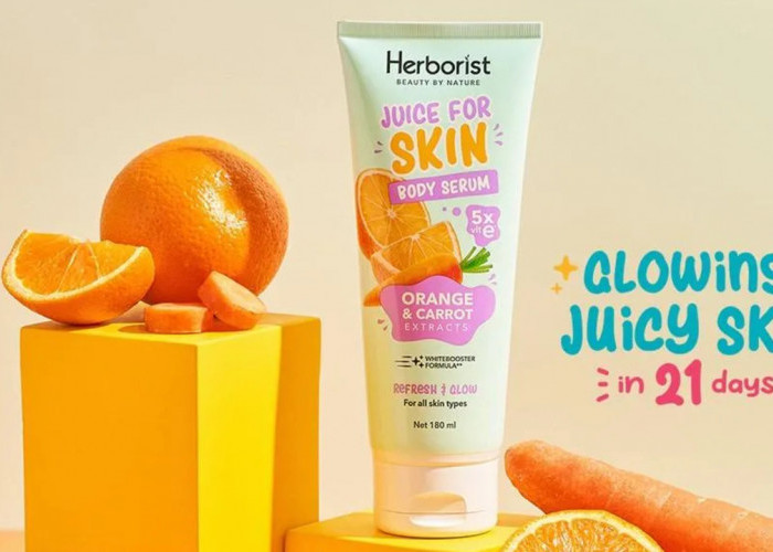 Review Herborist Juice For Skin Body Serum Orange Carrot Di Cuaca Panas, Bikin Kulit cerah Bebas Belang!