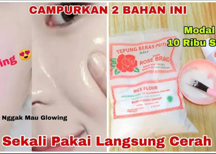 3 Cara Alami Memutihkan Wajah dengan Masker Tepung Beras, Cuma Modal Bahan Dapur Wajah Langsung Glowing