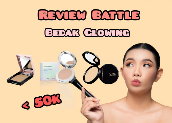 Review Battle Bedak Glowing Murah Pixy Vs Azzura Vs OMG, Mana yang Lebih Bagus di Wajah saat Berkeringat?