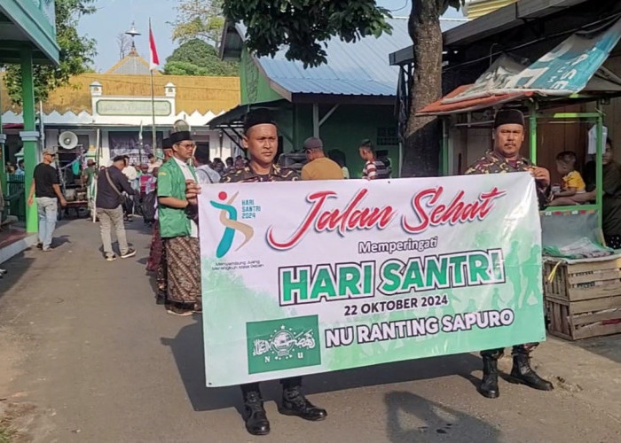 Peringatan Hari Santri Nasional 2024, PRNU Sapuro Gelar Jalan Sehat