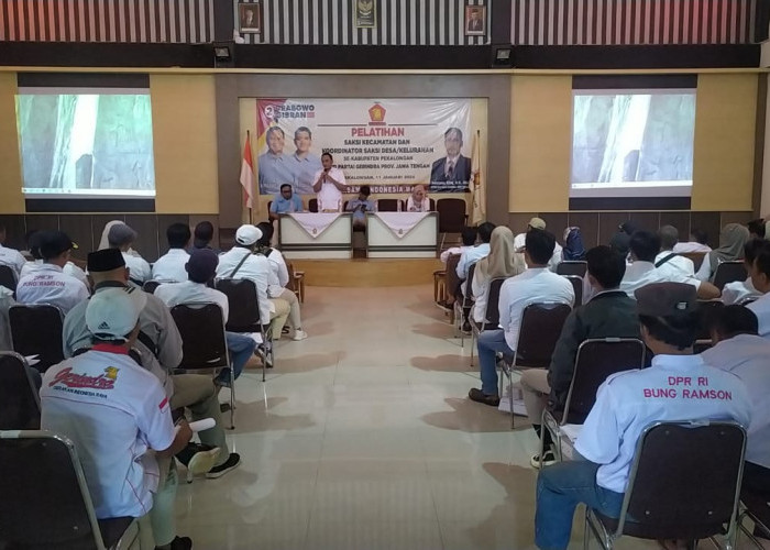 Amankan Suara Prabowo-Gibran, DPC Gerindra Kabupaten Pekalongan Gelar Pelatihan Saksi