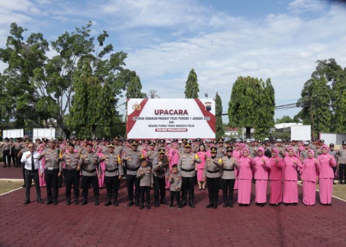 Kapolres Pekalongan Pimpin Upacara Kenaikan Pangkat Periode 1 Januari 2025