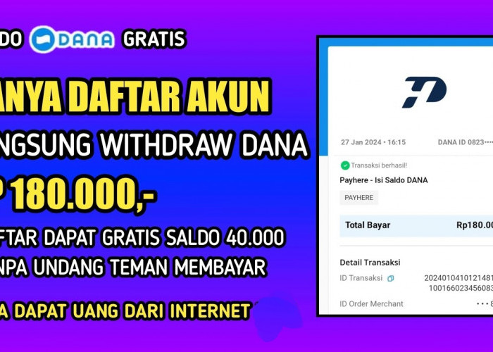 Cuma Sekali Klik Bisa Dapatkan Saldo DANA Gratis Sampai Rp 180.000, Cocok untuk Menunggu Waktu Berbuka Puasa