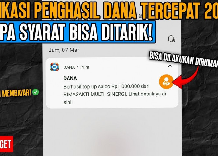 5 Aplikasi Penghasil Uang Terbaik Maret 2025, Cuan Saldo DANA Rp100 Ribu per Hari!