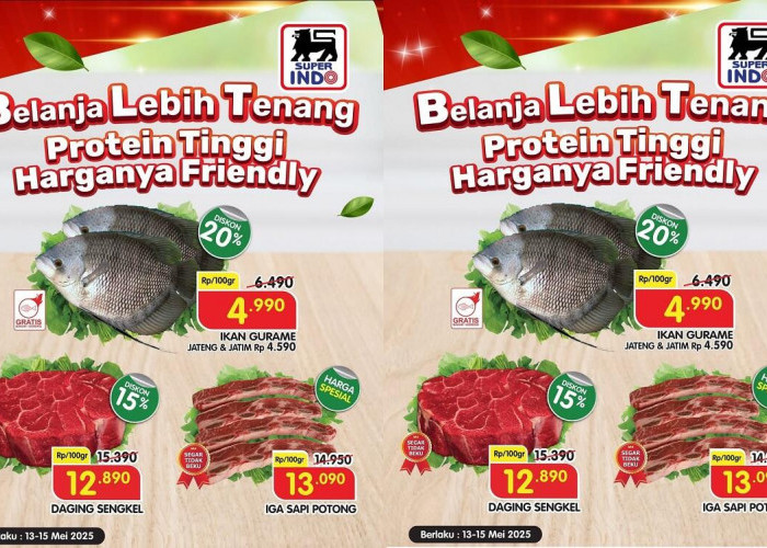 Diskon Dahsyat 20%! Belanja Ikan Gurame dan Daging Sapi Segar di Superindo Mulai Rp4.590 Aja