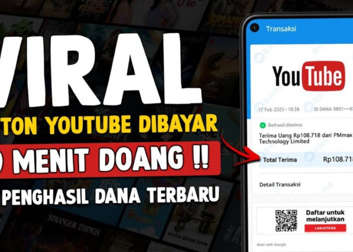 Cara Dapat Saldo DANA Gratis dari Scroll Video, Nonton Youtube Gajian Sampai Rp 100 Ribu