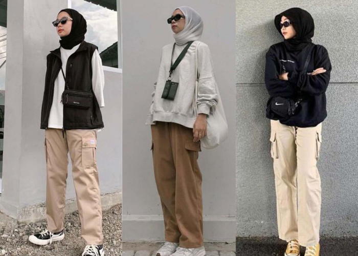 Inspirasi OOTD Celana Cargo dan Sweater Hijab Friendly, Style Unik dari Tren Fashion Ramadhan Terbaru