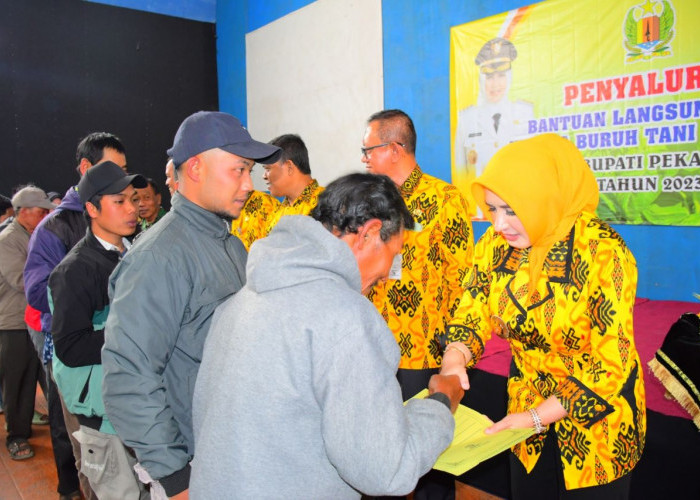Bupati Pekalongan Fadia Arafiq Salurkan Bantuan BLT DBHCHT kepada Ratusan Buruh Tani Tembakau di Petungkriyono