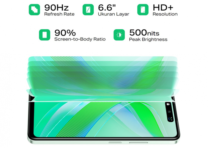 Infinix Smart 8, Layar IPS LCD 6.6 Inci dengan Refresh Rate 90 Hz dan Fitur Baru Magic Ring