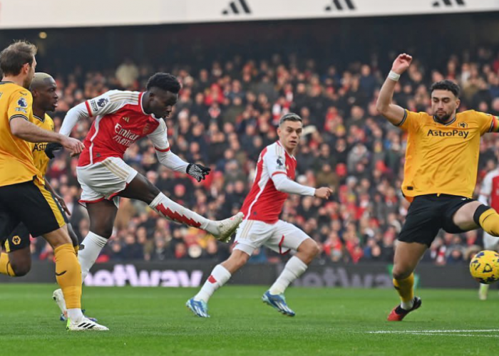 Bukayo Saka dan Martin Odegaard Bawa Arsenal Kalahkan Wolverhampton 2-1