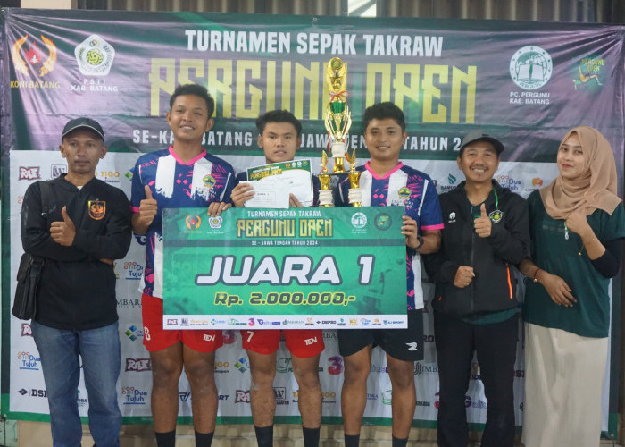 37 Klub se Jateng Ikuti Turnamen Sepaktakraw Pergunu Open Tahun 2024 Kabupaten Batang