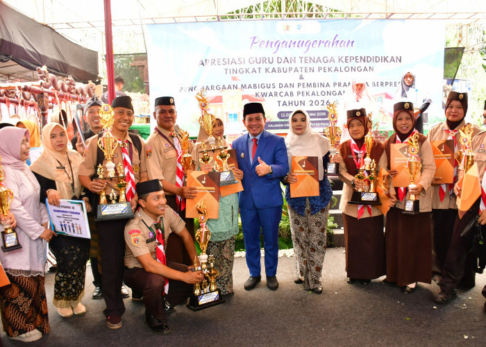 Plt Bupati Pekalongan Sukirman Apresiasi GTK dan Pembina Pramuka Berprestasi 2026