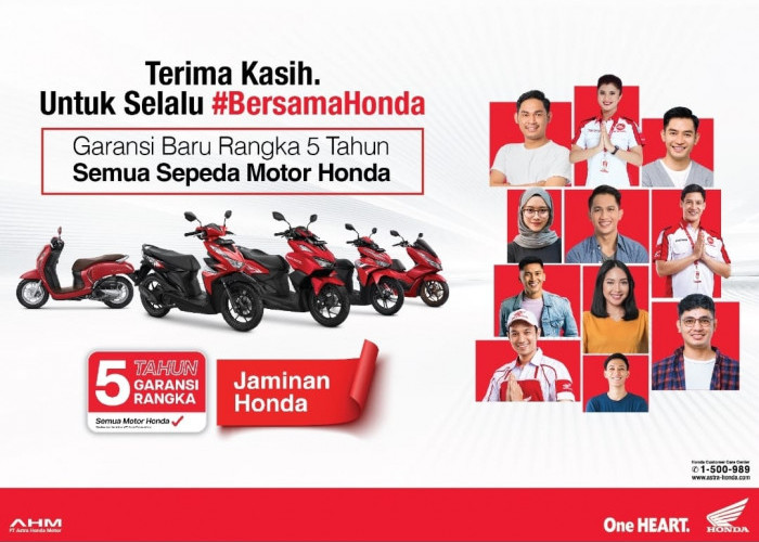 Garansi 5 Tahun untuk Semua Model Motor Honda
