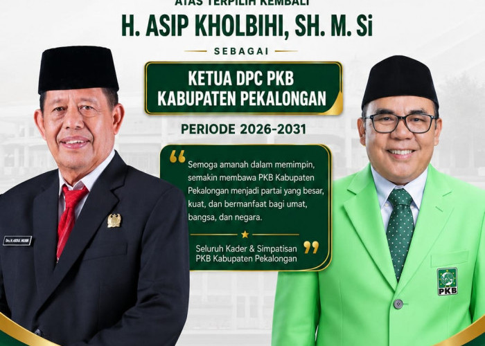 Ketua DPRD Abdul Munir Ucapkan Selamat kepada H. Asip Kholbihi yang Kembali Pimpin PKB Kabupaten Pekalongan