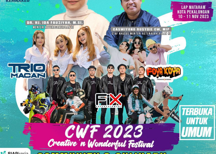 Wadahi Komunitas dan TKM, Kemnaker RI Adakan CWF-TKM Expo 2023 di Kota Pekalongan