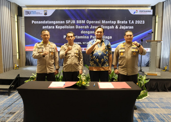Pertamina Suplay BBM untuk Operasi Mantap Brata Polda Jateng, Dukung Pemilu 2024 Lancar