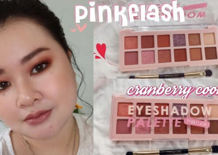 Review Pinkflash Eyeshadow Palette, Make Up Lebih Fresh Bikin Awet Muda, Harga 50 Ribuan Udah dapet 12 Shade!