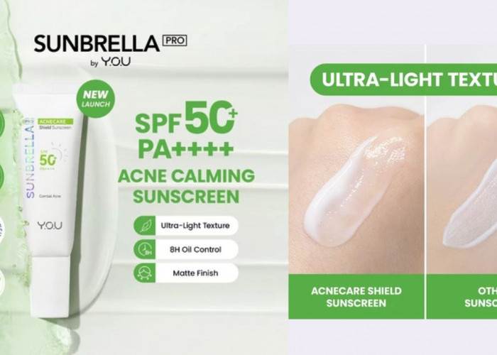 Review YOU Sunbrella Pro Acnecare Shield Sunscreen SPF 50+ PA++++, Cocok untuk Kulit Berjerawat 