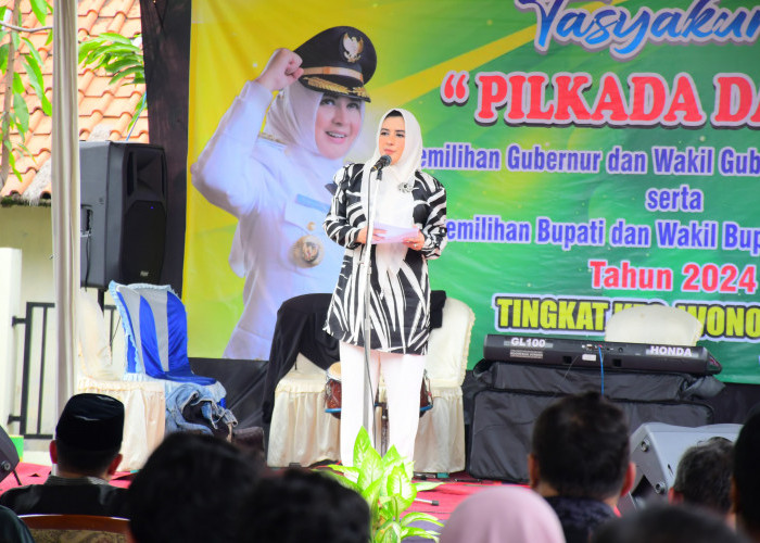 Bupati Pekalongan Fadia Arafiq Hadiri Tasyakuran Pilkada Damai di Kecamatan Wonokerto