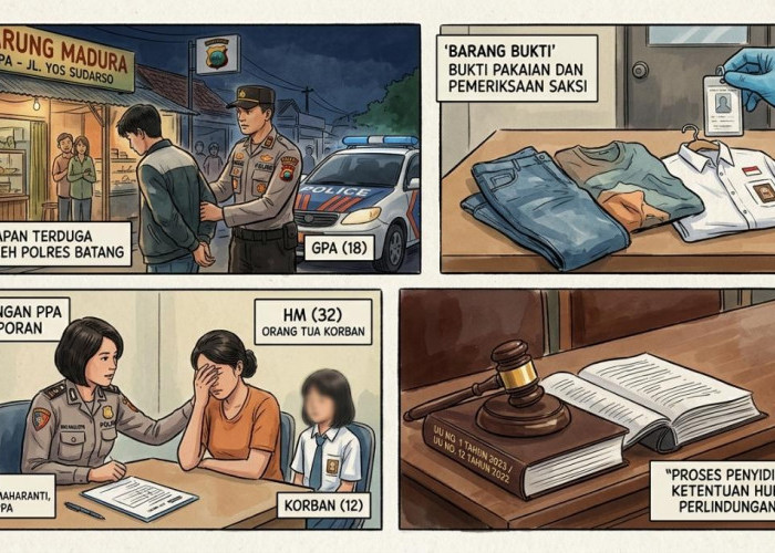 Kasus Dugaan Pelecehan Anak di Warung Madura, Polres Batang Amankan Satu Tersangka dan Barang Bukti
