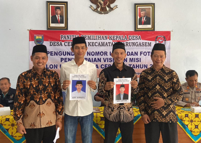2 Kandidat Siap Ramaikan Pilkades Serentak Desa Cepagan Warungasem 