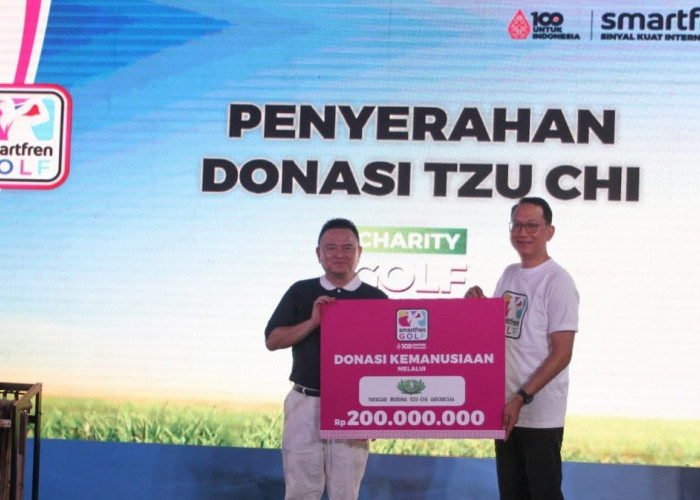 Smartfren 100% untuk Indonesia: Charity Golf Tournament 2024 Serahkan Donasi Rp200 Juta kepada Yayasan Buddha 