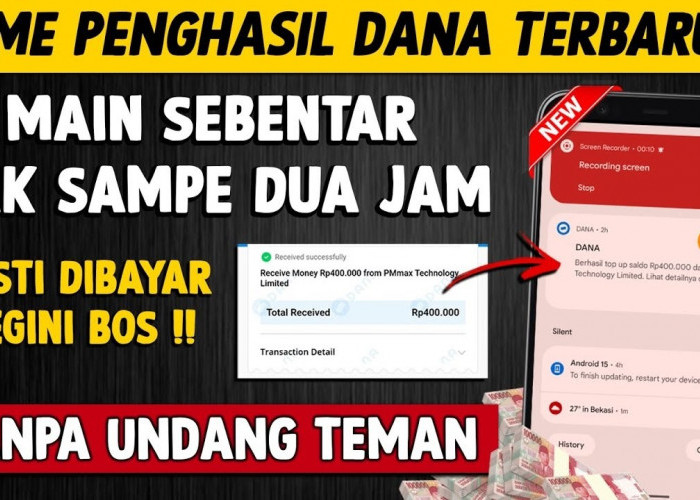 Main Sebentar Langsung Dibayar, Cara Cepat Menghasilkan Saldo DANA Rp400.000 dari Game Penghasil Uang 2025