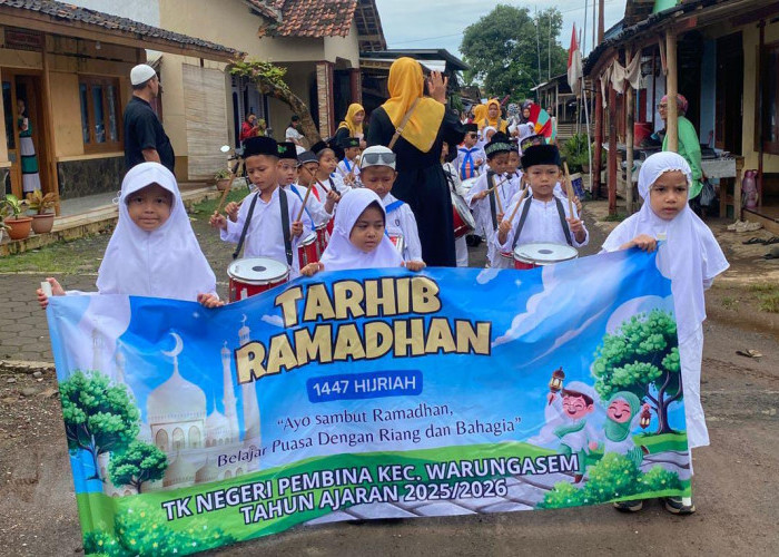 Antusias Sambut Ramadan, Ratusan Peserta Meriahkan Tarhib Ramadan TK Negeri Pembina Warungasem