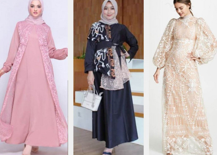 5 Model Gamis Brokat Kombinasi Batik, Tren Fashion Ramadhan 2024 yang Memadukan Nuansa Modern dan Tradisional