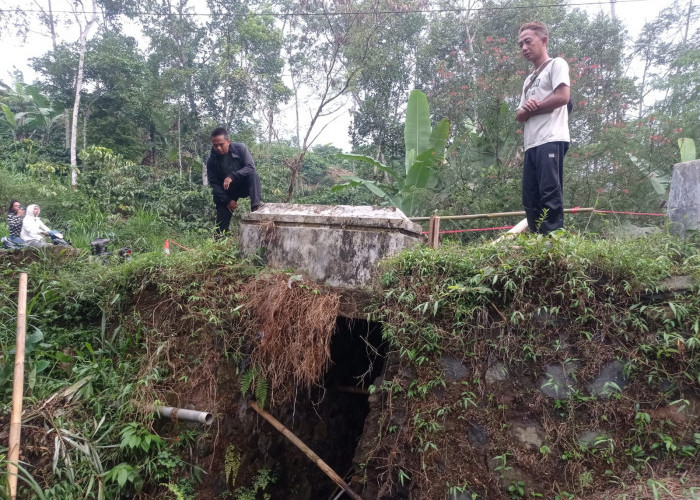 Jembatan di Desa Ngroto Reban Batang Putus Diterjang Hujan, Bupati Kaji Perbaikan Lewat Dana BTT