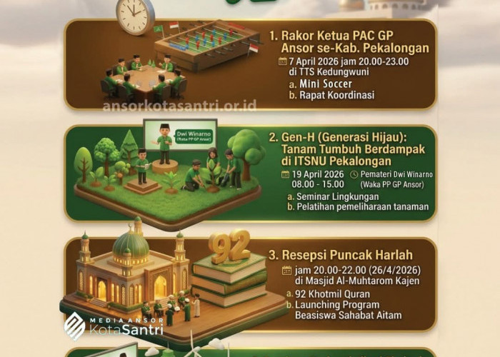 Semarak Harlah ke-92, GP Ansor Kab. Pekalongan Gelar Rangkaian Kegiatan dari Olahraga hingga Seminar Nasional