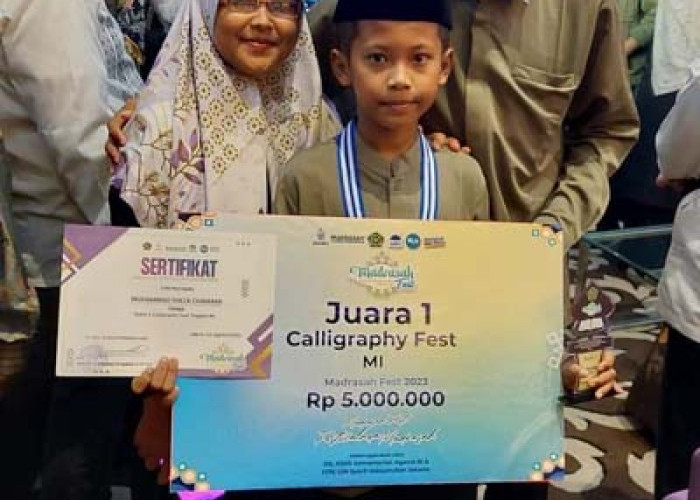 MIS Karanganyar Tirto Sukses Juara 1 Kaligrafi Madrasah Fest 2023 Tingkat Nasional 