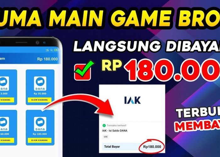 Cuma Main Game Dibayar 180 Ribu Rupiah! Ini Aplikasi Penghasil Saldo Dana Paling Cepat 2025