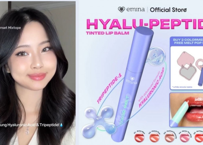 NEW LAUNCH! Review Emina Hyalupeptide Color Melt Balm, Cocok untuk Bibir Gelap dan Kering