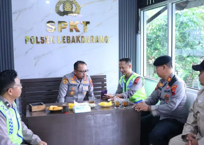 Sambangi Polsek Lebakbarang, Kapolres Pekalongan Cek Kesiapan Personel Hadapi Potensi Bencana