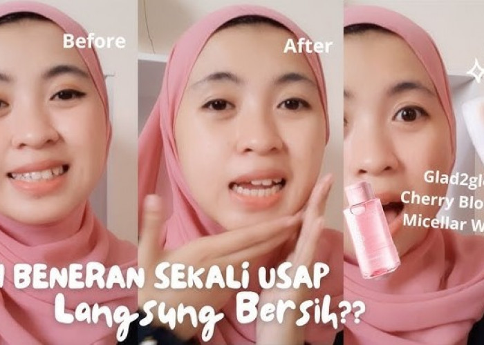 Review Glad2Glow Cherry Blossom Betaine Micellar Water, Bikin Kulit Bersih Tanpa Rasa Lengket