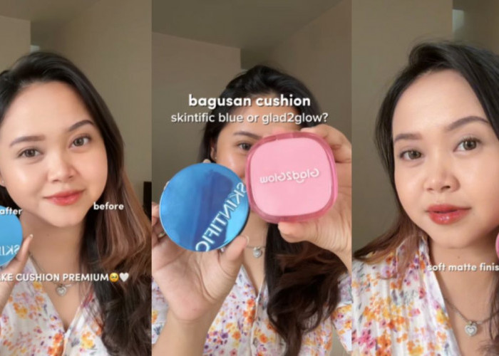 Battle Review Cushion Skintific Biru Vs Cushion Glad2Glow, Harga Beda Jauh tapi Ternyata Hasilnya…