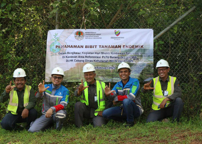 Sambut Hari Bhakti Rimbawan, PT BPI Tanam Puluhan Pohon Langka di Area Reforestasi PLTU Batang 