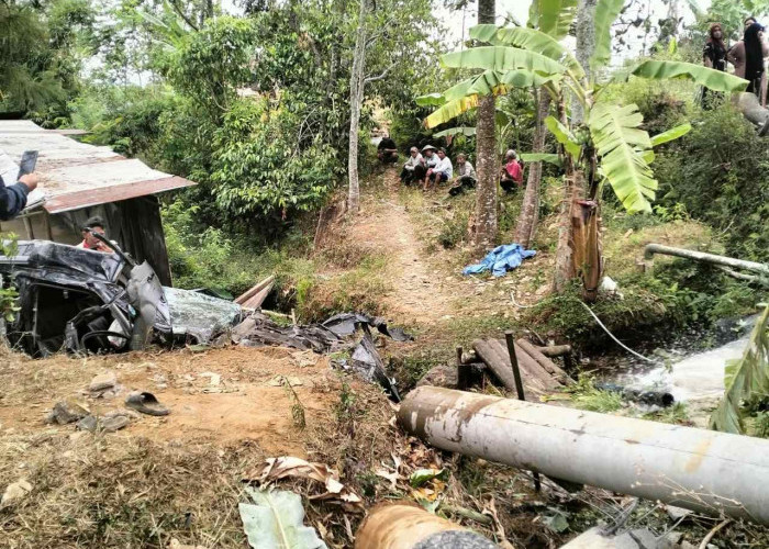 Diduga Rem Blong di Turunan, Fortuner Terbalik Usai Tabrak Tiang Listrik di Bawang Batang, 1 Orang Meninggal