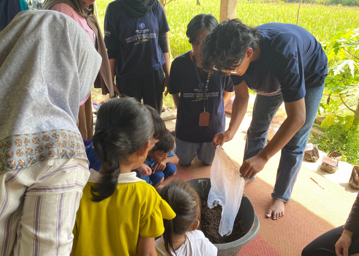 Mahasiswa KKNT IPB Beri Edukasi Warga Desa Jagung, Cara Buat Pestisida Nabati dan Budidaya Cacing Tanah