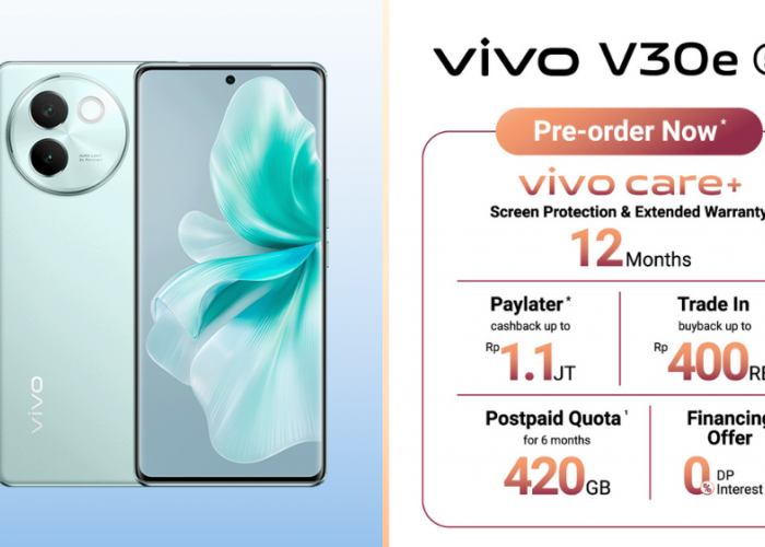 Spesifikasi HP Vivo V30e yang Tipis dan Ringan dengan Baterai 5500 mAh, Smartphone Terjangkau di Awal 2024!