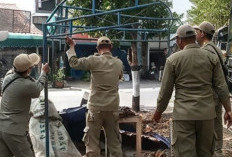Satpol PP Kabupaten Pekalongan Bantu Bongkar Lapak di Terminal Kajen, Penataan Jalan Utamakan Keselamatan