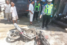 Diduga Mengantuk, Motor Tabrak Rak Bensin Eceran di Kajen, Pengendara Alami Luka Bakar 99 Persen