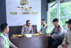 Sambangi Polsek Lebakbarang, Kapolres Pekalongan Cek Kesiapan Personel Hadapi Potensi Bencana