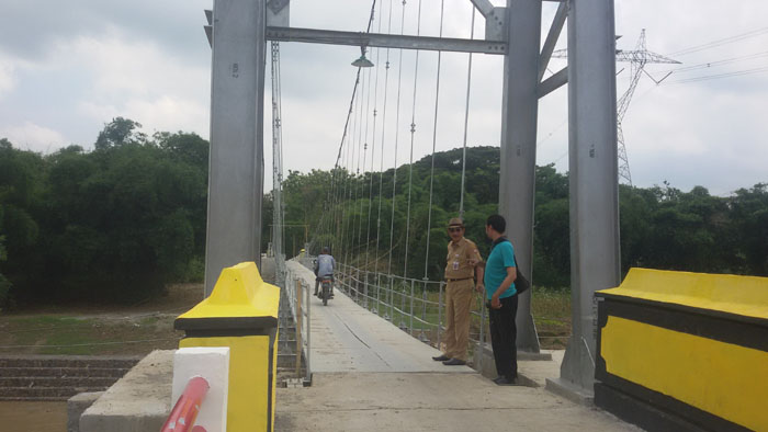 Alhamdulillah, Jembatan Gantung Blorong-Ngampel Rampung Dibangun