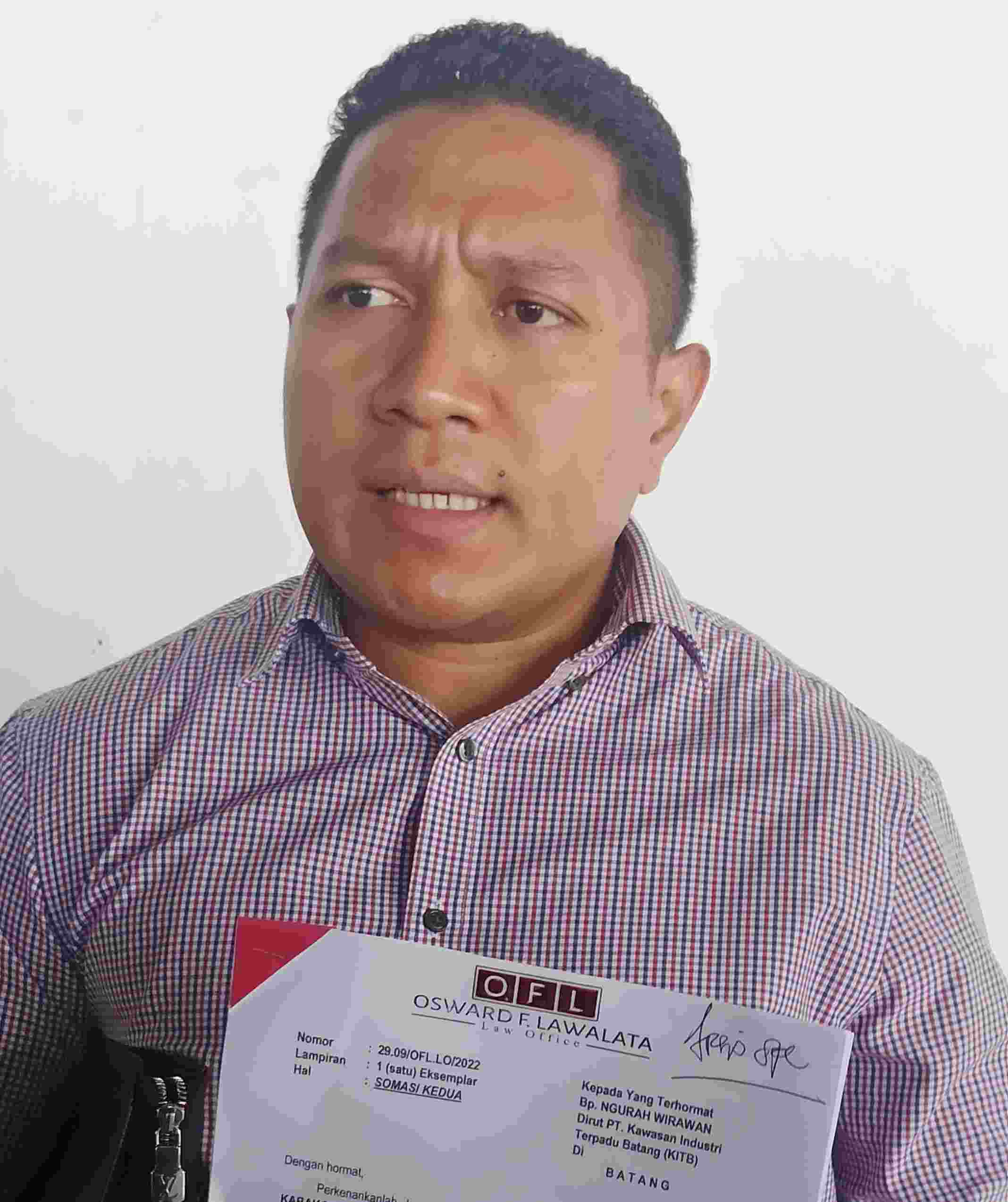 Investor Lokal Layangkan Somasi Ketiga ke Manajemen KITB, Jika Tak Ditanggapi akan Ambil Langkah Hukum