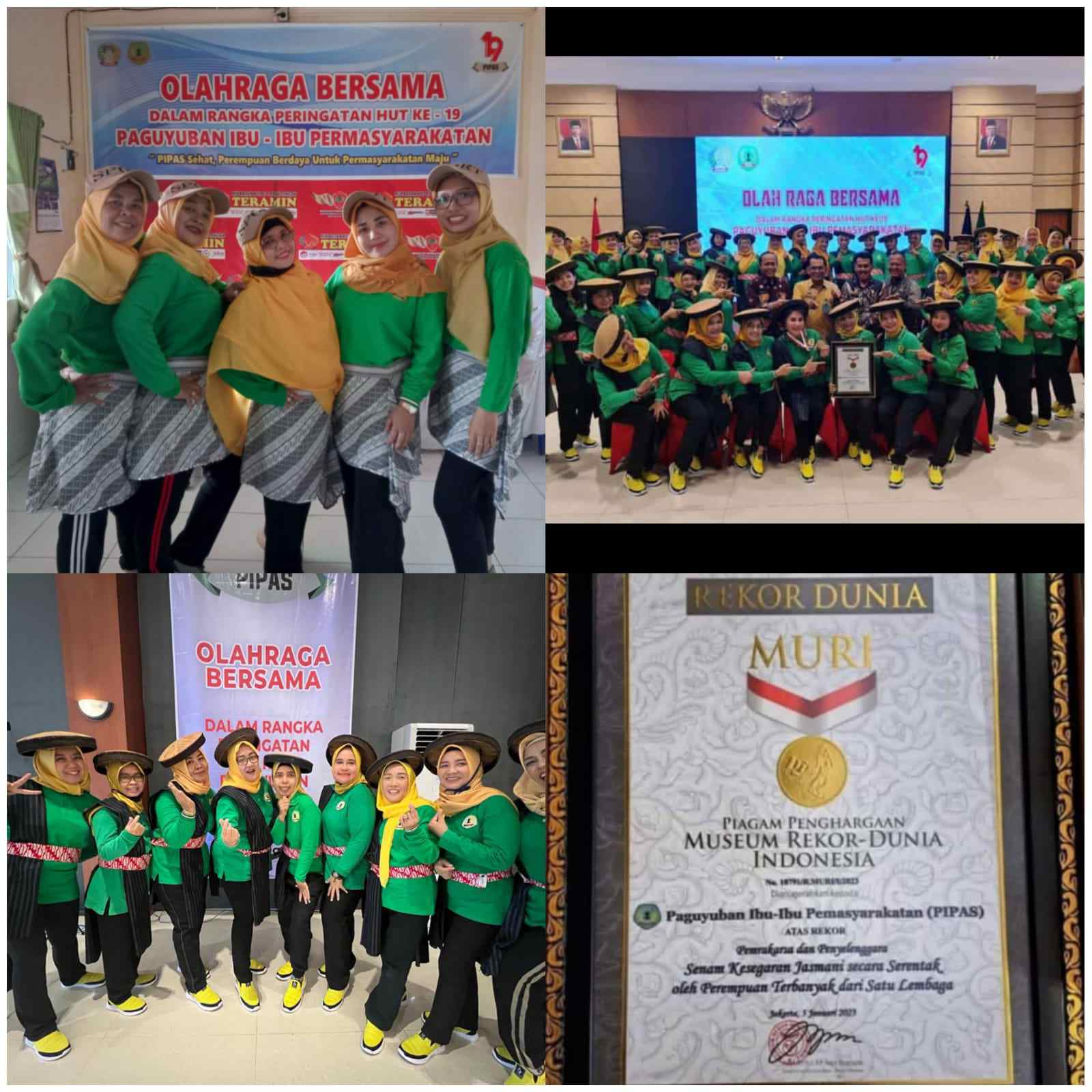 Semarak Hari Jadi PIPAS ke-19, DWP Rupbasan Kelas I Pekalongan Ikut Pecahkan Rekor MURI